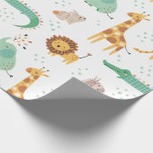 Papier Cadeau Safari sauvage pour enfants (Coin)