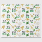 Papier Cadeau Safari Wild One 1er anniversaire (Plat)