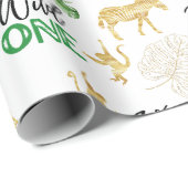Papier Cadeau Safari Wild One 1er anniversaire (Coin rond)