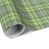 Papier Cadeau Sage and Olive Green Plaid (Coin rond)