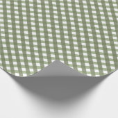 Papier Cadeau Sage Green En vichy Motif (Coin)