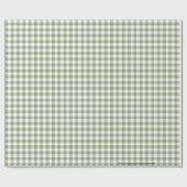 Papier Cadeau Sage Green En vichy Neutre Elegant Checks Motif (Plat)