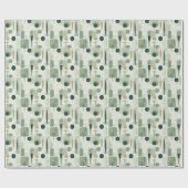 Papier Cadeau Sage Green Mid Century Moderne Abstrait (Plat)