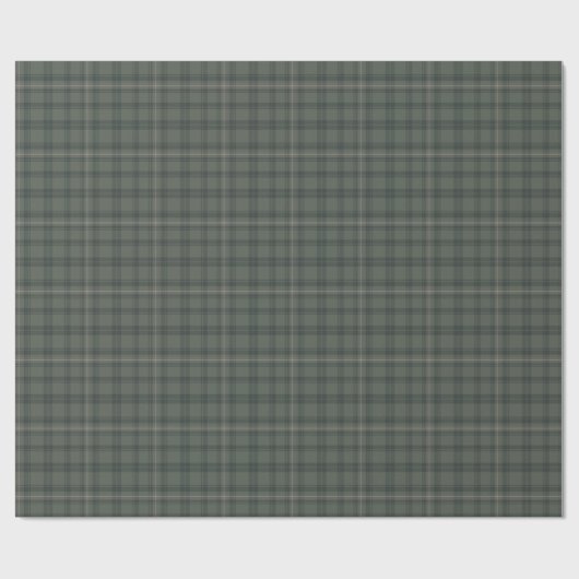 Papier Cadeau Sage Green Plaid Valentine's | Ferme moderne (Plat)