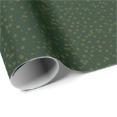 Papier Cadeau Sage Green Polka Dots Modern Pattern (Coin rond)