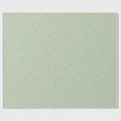 Papier Cadeau Sage moderne Vert petit point Polka (Plat)