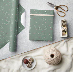 Papier Cadeau Sage & Plum arbres Festive Noël Cadeau