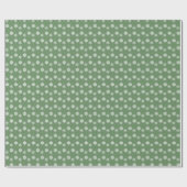Papier Cadeau Sage rustique Pneus verts et blancs (Plat)