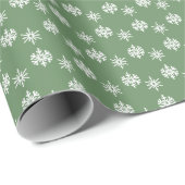 Papier Cadeau Sage rustique Pneus verts et blancs (Coin rond)