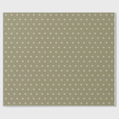 Papier Cadeau Sage Vert Couleur Simple Pois Mode tendance (Plat)