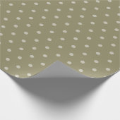 Papier Cadeau Sage Vert Couleur Simple Pois Mode tendance (Coin)