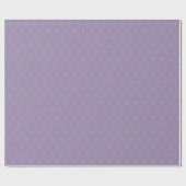 Papier Cadeau Sage Vert Couleur Simple Pois tendance violet (Plat)