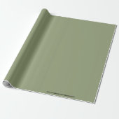 Papier Cadeau Sage Vert Neutre Élégant Couleur Solide (Déroulé)
