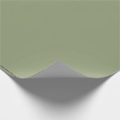 Papier Cadeau Sage Vert Neutre Élégant Couleur Solide (Coin)