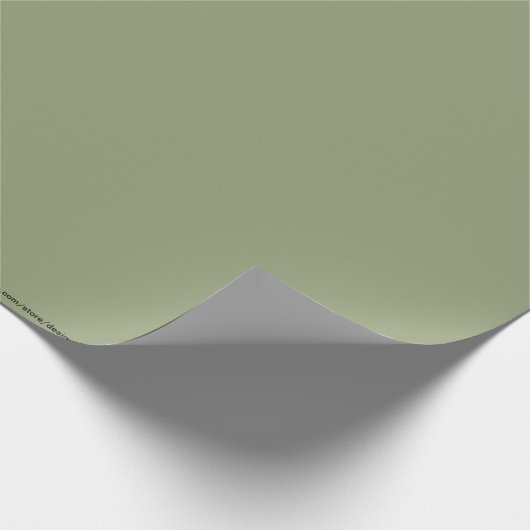 Papier Cadeau Sage Vert Neutre Élégant Couleur Solide (Coin)