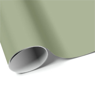 Papier Cadeau Sage Vert Neutre Élégant Couleur Solide
