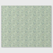 Papier Cadeau Sage Vert verdure feuillus Eucalyptus Mariage (Plat)