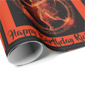 Papier Cadeau Sagittarius Ajouter un nom Anniversaire Zodiac Cad (Coin rond)