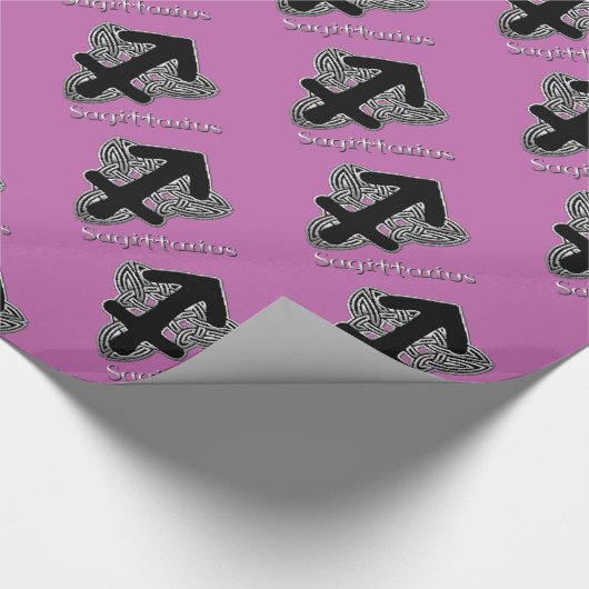 Papier Cadeau Sagittarius signe de naissance noeud celtique papi (Coin)