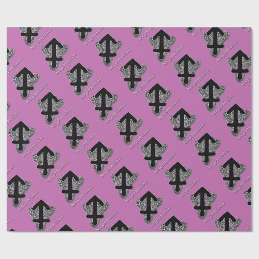 Papier Cadeau Sagittarius signe de naissance noeud celtique papi (Plat)