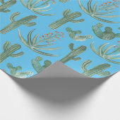Papier Cadeau Saguaro Cactus Désert Aloe bleu Plante (Coin)