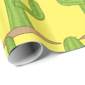 Papier Cadeau Saguaro Cactus Thunder_Cove (Coin rond)