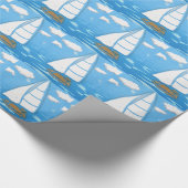 Papier Cadeau Sailboat Wrapping Paper (Coin)