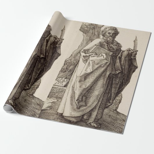 Papier Cadeau Saint Barthélemy l'Apôtre Beaux-Arts (Déroulé)