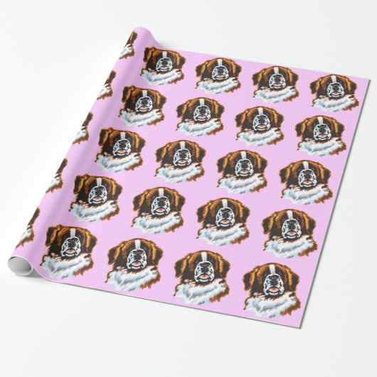 Papier Cadeau saint bernard (Déroulé)