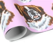 Papier Cadeau saint bernard (Coin rond)