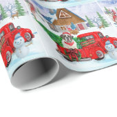 Papier Cadeau Saint Bernard Chien dans la livraison de Noël Cami (Coin rond)