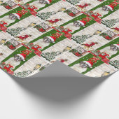 Papier Cadeau Saint Bernard Chien Noël (Coin)