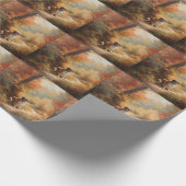 Papier Cadeau Saint Bernard en automne Feuilles Automne automne  (Coin)