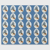 Papier Cadeau Saint Bernard Noël (Plat)