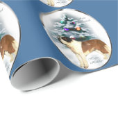 Papier Cadeau Saint Bernard Noël (Coin rond)