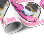 Papier Cadeau Saint Bernard Saint Valentin (Coin rond)