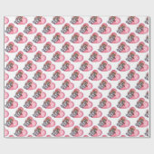 Papier Cadeau Saint-Bernard Valentin (Plat)