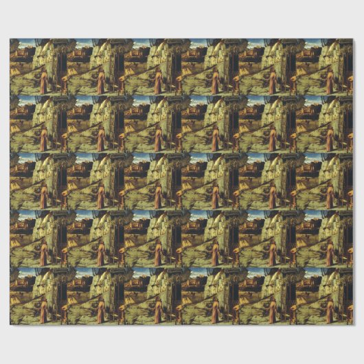 Papier Cadeau Saint François dans le désert par Giovanni Bellini (Plat)