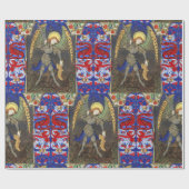 Papier Cadeau Saint Michel l'Archange avec le diable, Dragons ro (Plat)