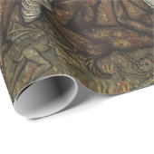 Papier Cadeau Saint Michel l'Archange avec le diable , les drago (Coin rond)