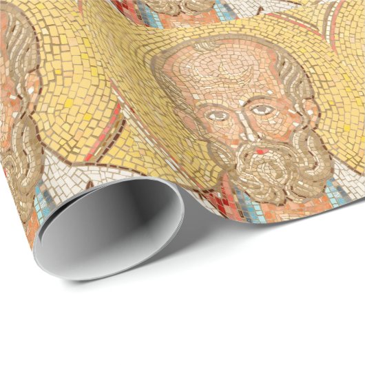 Papier Cadeau Saint Nicholas (Coin rond)