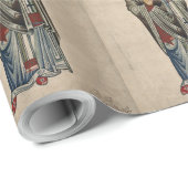 Papier Cadeau Saint Nick Saint Nicholas de Myra Motif Aquarelle (Coin rond)