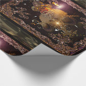 Papier Cadeau Saint Nicolas Victorian de Noël vertical (Coin)