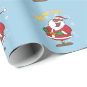 Papier Cadeau Saint noir gai Nicholas (Coin rond)