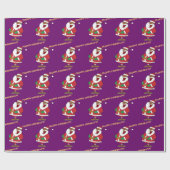 Papier Cadeau Saint noir gai Nicholas 2 (Plat)
