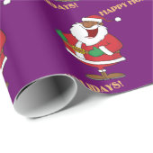 Papier Cadeau Saint noir gai Nicholas 2 (Coin rond)
