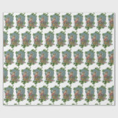 Papier Cadeau Saint Patrick Day Irlandais Angels Fleurs Shamrock (Plat)