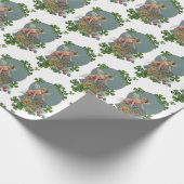 Papier Cadeau Saint Patrick Day Irlandais Angels Fleurs Shamrock (Coin)