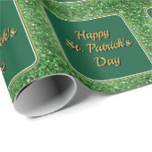 Papier Cadeau Saint Patrick’s day scintillant parties scintillan (Coin rond)