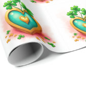 Papier Cadeau Saint Patrick's Day (Coin rond)
